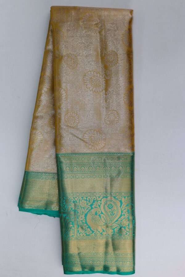 Elegant Light Yellow Kanjipuram Saree