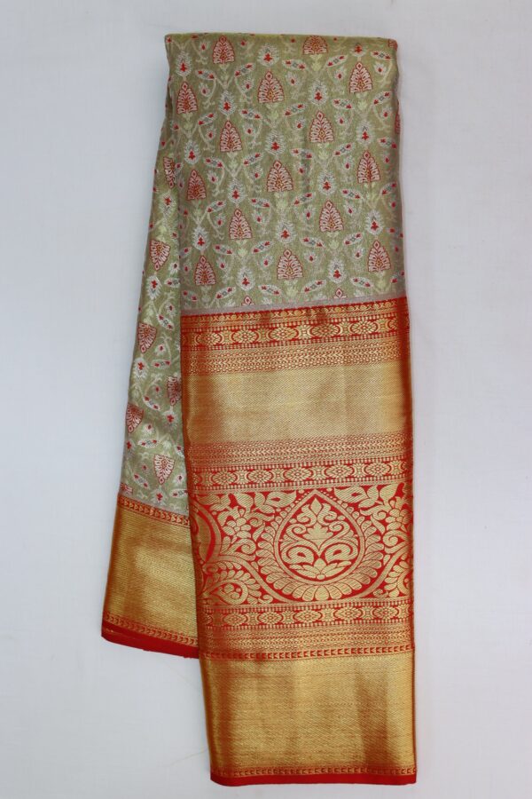 Enchanting Pista Green Kanjipuram Saree