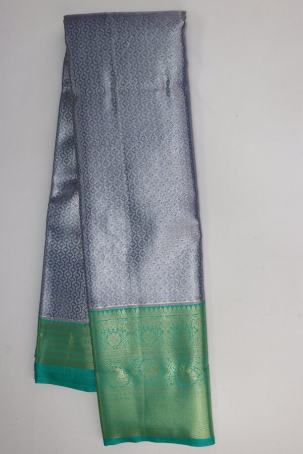 Stunning Pastel Blue Kanjipuram Saree