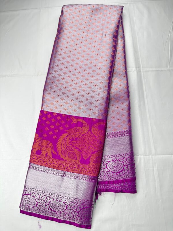 Rich Baby Pink Kanjipuram Silk Saree