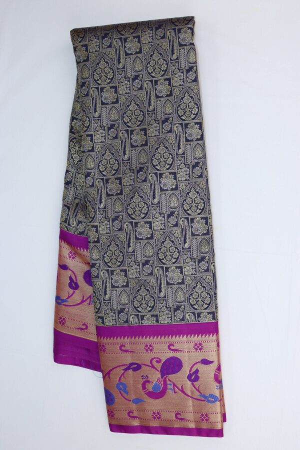 Classic Royal Blue Kanjipuram Saree