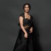 Keerthy Suresh Inspired Premium Organza Silk Saree with Scaleup Crochet Work