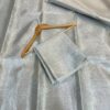 Nayanthara Ma’am Inspired Silver Zari Kanjeevaram Tissue Silk Brocade Weave Saree