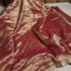 Reba John Inpired Tissue Crush saree with lace work