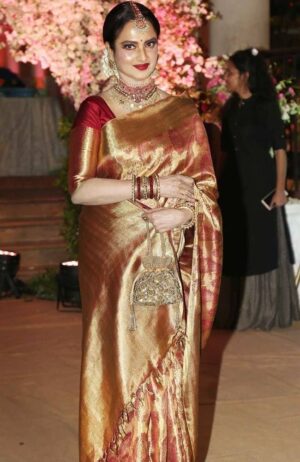 Rekha mam Inspired Kanjivaram Tissue Silk Saree