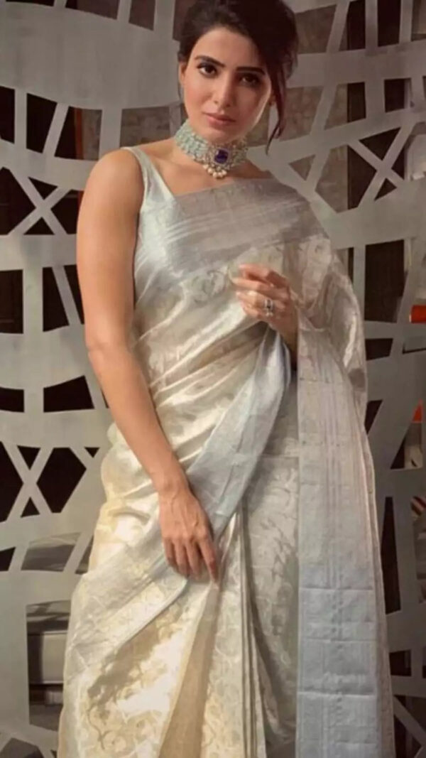 Samantha Mam Inspired Premium Kanjivaram Tissue Silk Saree