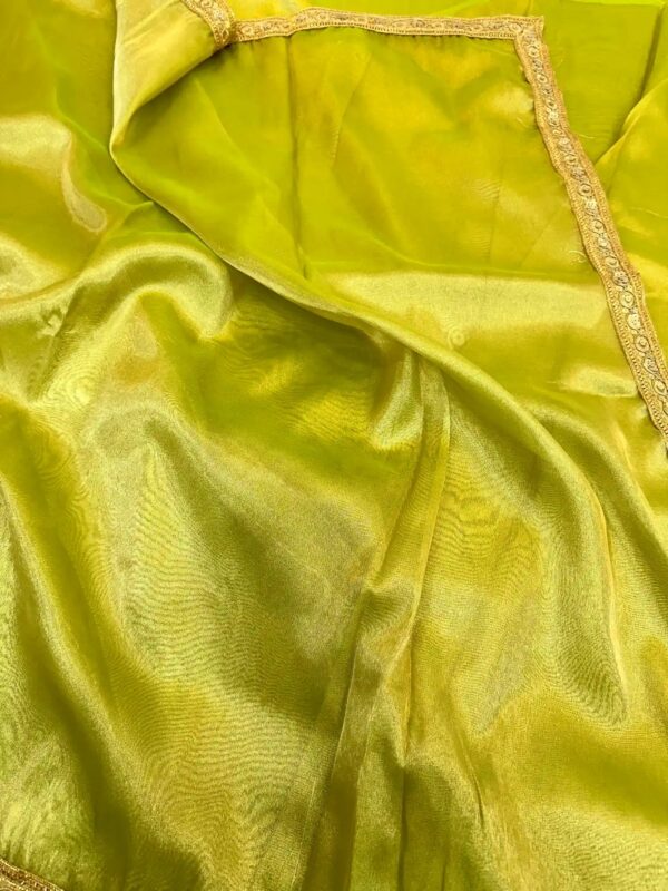 Shivathmika Inspired Green Shade Tissue Silk Saree