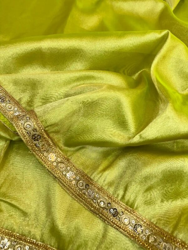 Shivathmika Inspired Green Shade Tissue Silk Saree